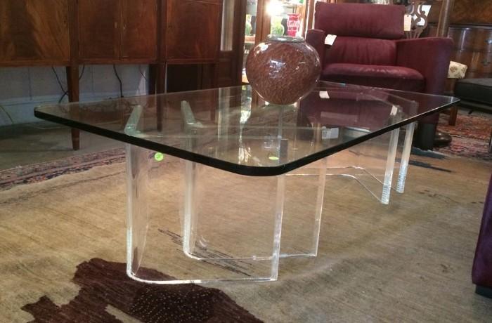 Fabulous modern acrylic & glass coffee table