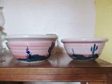 Hand thrown and painted bowls