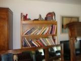 Books, lots of books including cook books, most books are a buck a piece, we also have 6 book cases, $25. $35 and $45, mostly $25!