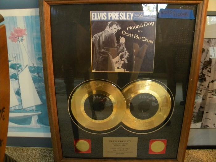 Framed Elvis Gold Records