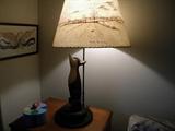 Carved Red Fox Lamp