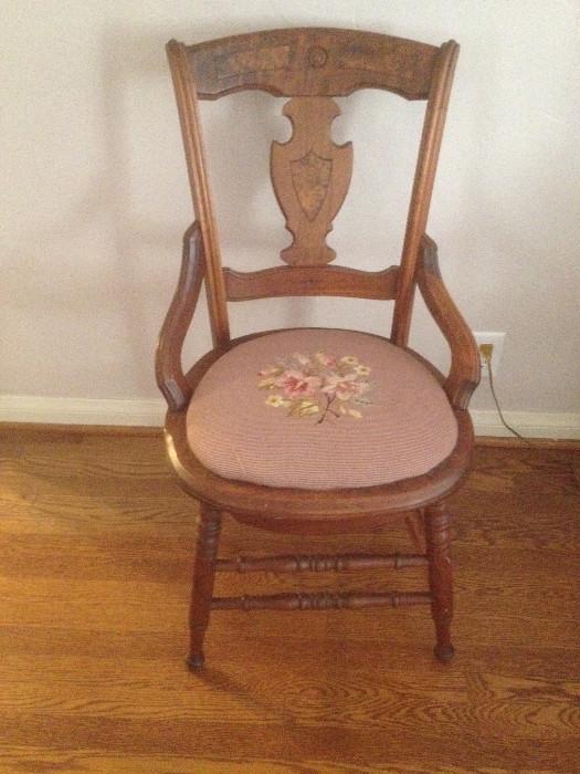needlepoint antique chair