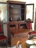 Circa 1800's secretary/desk with original batwing hardware