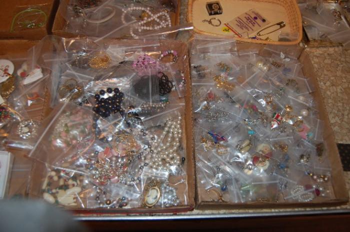 several hundred pieces of costume Jewelry