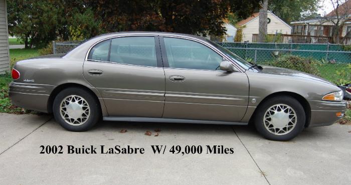 2002 Buick Lasabre with just 49,000 Miles.  Garage kept and clean!