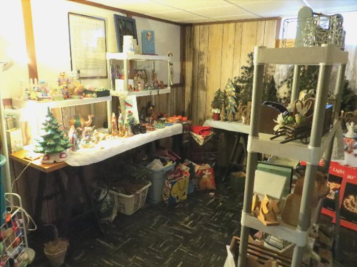 Room Full of Christmas Decor Items
