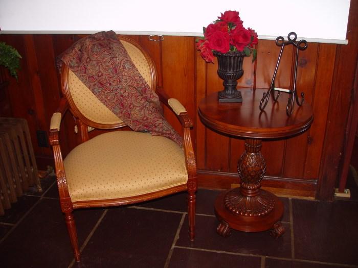 2 "Francesca" Chairs and "Sophia" Accent Table by Ethan Allen