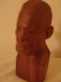 handcarved bust of african man 1930's