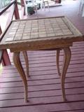 Chess table w/chess pieces