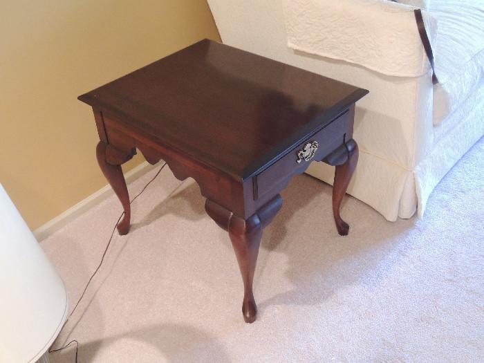 One of pair of end tables.