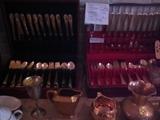 Beautiful complete gold-plated flatware.