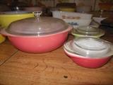 Pyrex Flamingo Pink Covered 