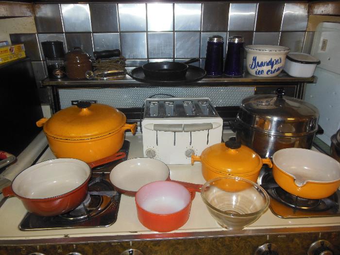 Vintage Le Cruset Cookware.
