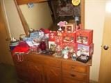 Vintage Dresser/Mirror with Vintage Christmas