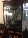 curio with asian items
