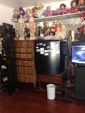 dresser small fridge fish tank