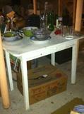 white work table