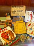 Ladies and little girl patterns, lots sewing items, U.S. Marines magazines, local advertising