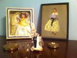 wedding cake topper, ribbon doll, vintage doll in box
