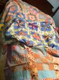 vintage quilt tops (also several quilts)