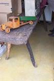ole truck on primitive butcher table