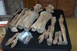 Wooden jointed figures Indonesian or Island art.