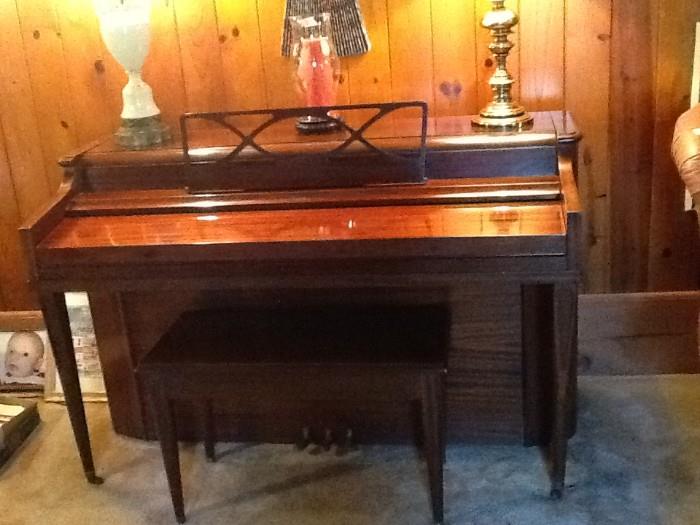 Jesse French and Sons Fruitwood Spinet piano 
