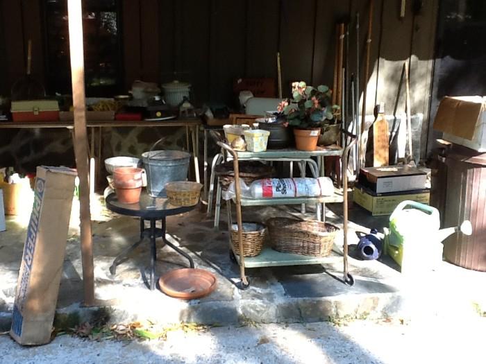 assortment of outside furniture and other items  
