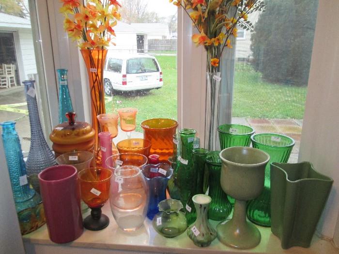 Colorful glassware