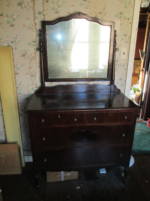 Also available to be seen with an escort upstairs - nice vintage dresser with mirror.  Price is $150 or best offer, no discounts apply.
