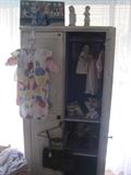 SHABBY CHIC ARMOIRE, VINTAGE BABY CLOTHES