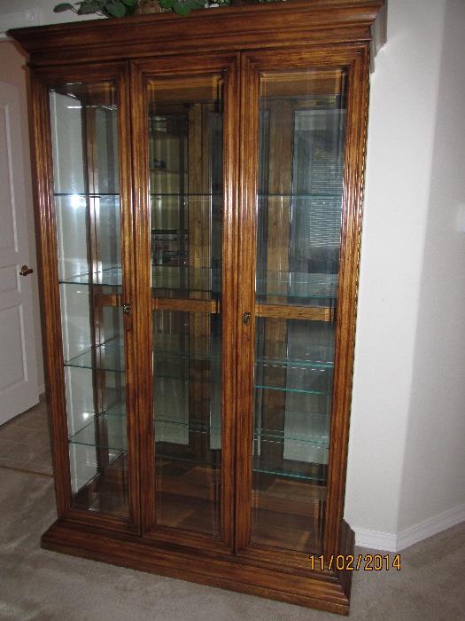 OAK CURIO CABINET