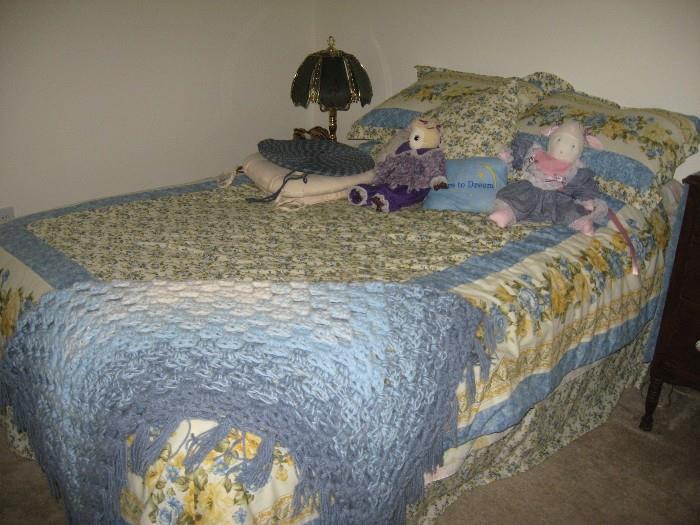 Double Bed with bedding