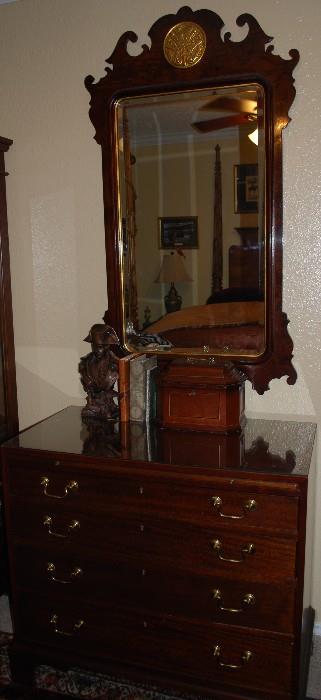 Baker "Historic Charleston Reproduction" Bachelor's Chest and Mirror
