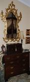 Baker Bachelor's Chest and Hand Carved/Gilded Mirror