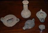 Pre-Columbian pieces and Roman Oil Lamps