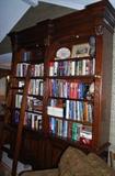 Hooker "European Renaissance" Double Bookcase with Ladder
