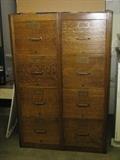 Double Oak File Cabinet.  Excellant Condition.