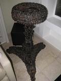 Intricately Carved Victorian Plant Stand.  42" High
