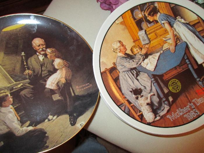 Vintage Mother's Day Plates, one Grandpa and Grandma also