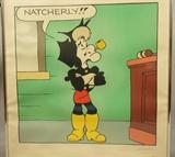 Lot 15  -  Al Capp Lithograph Print.  NATCHERLEY! AE Pencil Signed.  Framed under glass-- Dimensions:  Image Size: H: 24.5 inches: W: 23.5 inches --- 