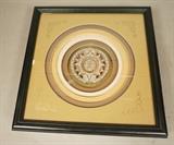 Lot 21  -  Chris Hobbs 99 Cut Paper Framed Wall Art.  -- Dimensions:  H: 13.75 inches: W: 13.75 inches: D: 2.5 inches ---  US Shipping charge:  $35