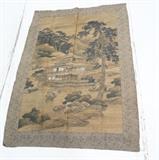 Lot 67  -  Chinese Tapestry Weaving.  Building on lake with mountains.-- Dimensions:  H: 58 inches: W: 42 inches ---  <br><br>US Shipping charge:</b>  $20