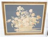 Lot 138  -  Large Floral Tapestry Framed.  Still Life.-- Dimensions:  H: 41 inches: W: 49.5 inches --- 