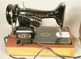 Lot 188  -  Singer Sewing Machine in Case.  AM300448.  -- Dimensions:   --- 