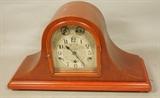 Lot 210  -  Kienzle Mahogany Mantle Clock.  Mellochime.  Made in Germany.-- Dimensions:  H: 11.75 inches: W: 20.5 inches: D: 7 inches --- 