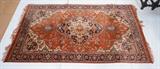 Lot 89  -  4'7" x 8'6" Tapestry Type Oriental Carpet.  Heriz Style.-- Dimensions:   ---  <br><br>US Shipping charge:</b>  $35