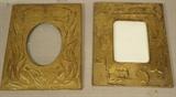 Lot 234  -  Lot of 2 arts and craft punch decorated picture frames. Naturalist design with cattails an dragonflies. Cherries. -- Dimensions:  H: 10 inches: W: 8 inches ---  <br><br>US Shipping charge:</b>  $20