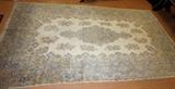 Lot 290  -  10'7" x 18'7" KIRMAN Oriental Rug C carpet. Handmade Kirman Carpet. Cream background.  Pastel design. -- Dimensions:   --- 