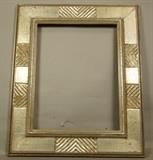 Lot 292  -  Karl Laughlin Carved Wood Painting Frame.  Newtown Pa.  Silver Gilt.  Opening 17.5 x13.5-- Dimensions:  H: 25.5 inches: W: 21 inches ---  <br><br>US Shipping charge:</b>  $35